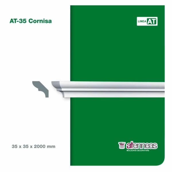 Moldura Cornisa Interior AT35 35 mm x 35 mm – Arteck – Construccion en seco